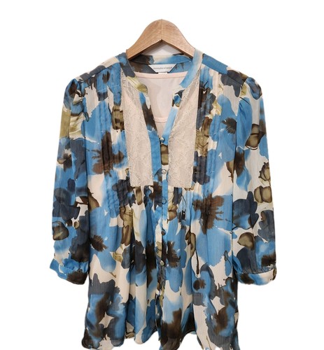Womens tunic top blue 4 - tunic,