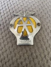 Vintage 1960/1961 AA Automobile Association Car Badge (No Fixings) USED 