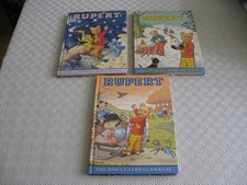 VINTAGE RUPERT BEAR ANNUALS X 3 /1974.1978.1979.