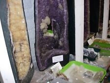 Amethyst geode mirror large