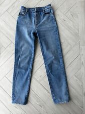 £550 Ermanno Scervino Blue Distressed Straight Leg Jeans IT38
