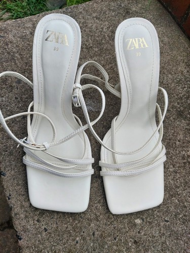 Zara white heel - white,