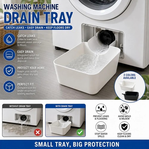 Washing machine drain tray - machine,
