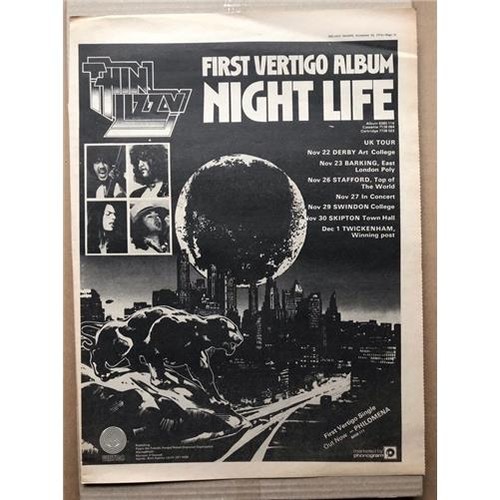 Thin lizzy night - life, poster