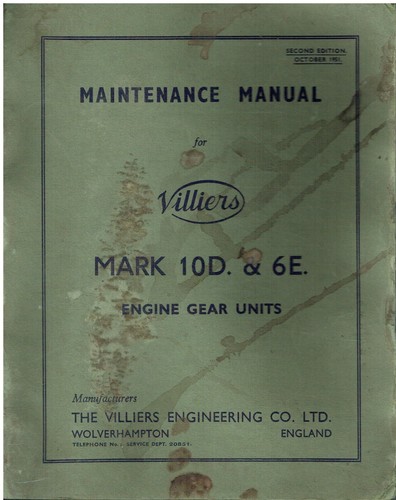 Villiers 122cc mk10d - mk10d, 197cc
