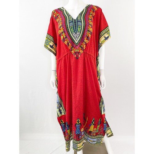 Kanishka red kaftan maxi dress - kaftan,