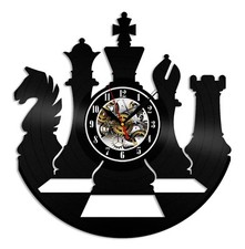 Chess Vinyl Wall Clock Art