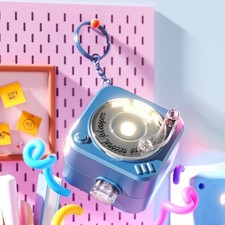 Mini Turntable Player Keychain Classical Design Portable Music Player Keychain