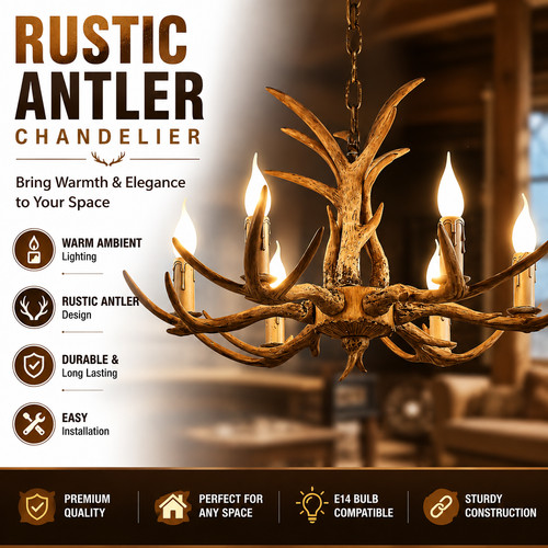 Retro brown antler - retro,