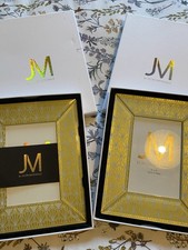 Julien MacDonald 4x6 Inch Inner Photo Frame Boxed x 2 New Silver Gold Deco Gift