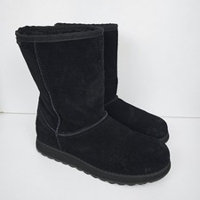 Skechers UK 5 Black Keepsakes 2.0 Boots Women's Leather Mid Calf Fur Lined Shoes