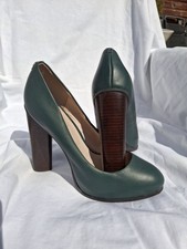 Faith Green leather block high heel shoes sz 6 Ex Con