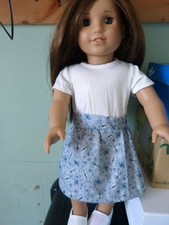 dolls skirt and white top fits