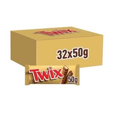 Twix Caramel & Milk Chocolate Fingers Biscuit Snack Bar 50g Pack size Case of 1
