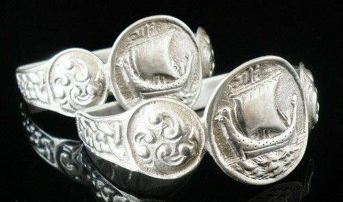 Sterling silver napkin rings - silver,