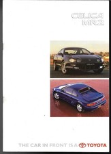 Toyota MR2 & Celica 1997-1998 UK Market Sales Brochure ST, GT, T-Bar, Cabriolet