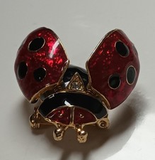 Vintage Enamel Ladybug Brooch