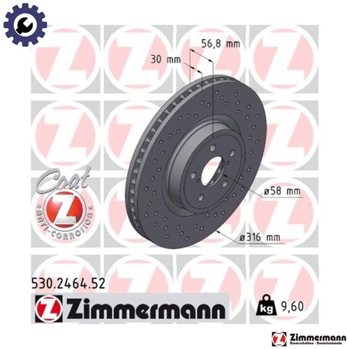 Brake disc 530 2464 - disc, for