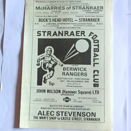Stranraer berwick rangers - stranraer,