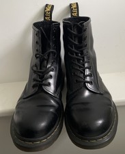 Dr. Martens 1460 Original Smooth Leather Boots UK 7 Black 8 Eye  