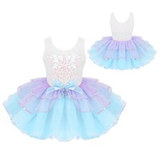 UK Kids Girls Sequins Mesh