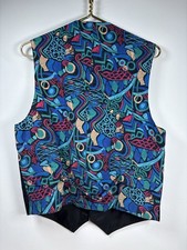 Simon Jersey Men’s Waistcoat 40 90’s Vintage Back Pattern Fresh Prince