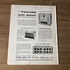 GRAM182 MAGAZINE ADVERT 11X8 VORTEXION 30/50 WATT AMPLIFIER