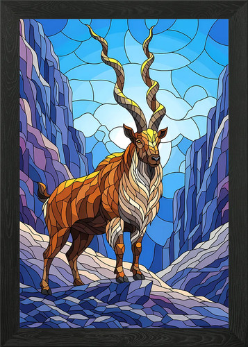 Stained glass markhor - stained,