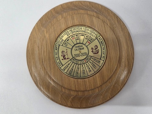 Wooden perpetual calendar - wooden,
