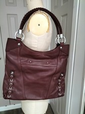 B.MAKOWSKY CHESTNUT BROWN SLOUCHY  LARGE  LEATHER SHOULDER HANDBAG.DUSTBAG.NEW
