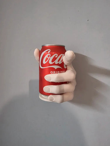 Wall mounted hand can holder - mounted,