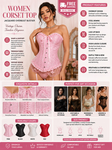 Women sexy overbust - sexy, boned