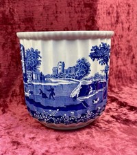 A Lovely Large Spode Blue Italian Planter / Pot / Jardiniere. Excellent.