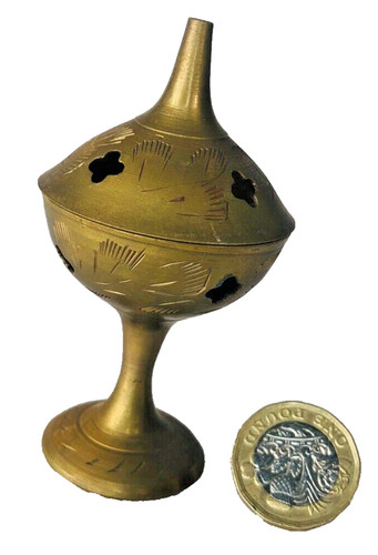 Incense burner metal brass - metal,