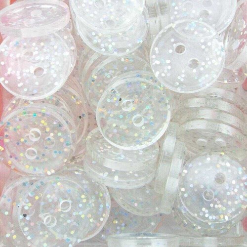 Glitter sparkle buttons - buttons, 11mm
