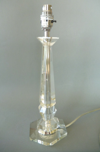 Vintage crystal pillar - vintage, table