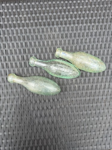 Aqua glass torpedo bottle - aqua,
