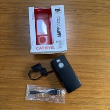 Cateye AMPP 1100 Front Bike / Cycle Light - Twin LEDs Emit Up To 1100 Lumens