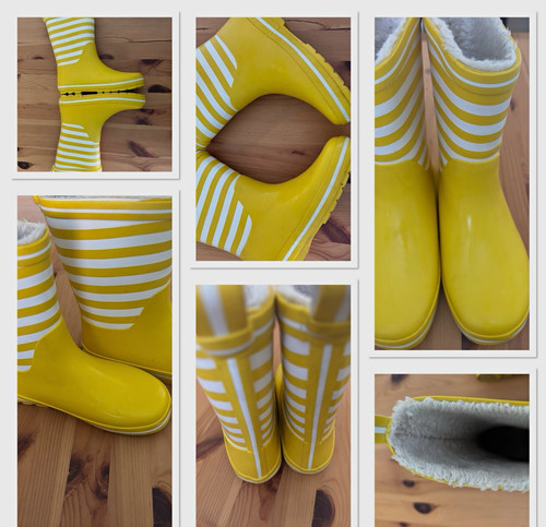 Yellow white striped faux - yellow/white,