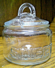 Vintage Glass Honey or Jam Jar