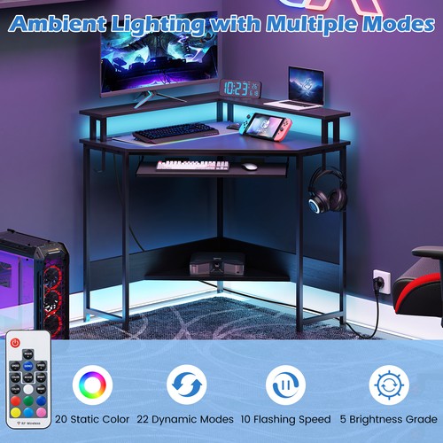 Triangle gaming desk - desk, with