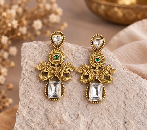 Antique chandelier earrings - antique,