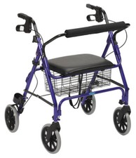 Drive Bariatric Heavy Duty Rollator Walker Walking Aid Blue