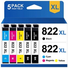 5PK 822XL 822 XL Ink