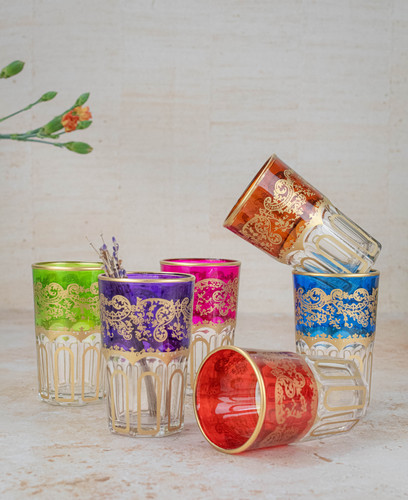 Moroccan tea glasses set - set, 6