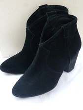 ASH Jalouse Women's Western ankle boots size UK4/37/black suede/cuban heel £155