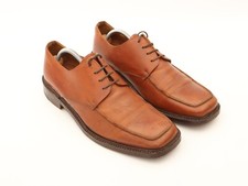 Jones Bootmaker Men's Shoes Ledger Square Toe Derby Leather Tan Brown UK 10