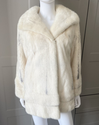 Real cross mink fur coat - mink,