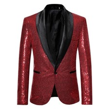 Mens Glitter Blazer Suit