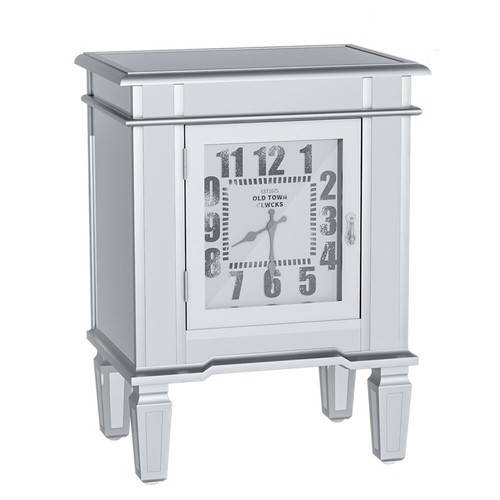 Modern silver mirrored end - modern,